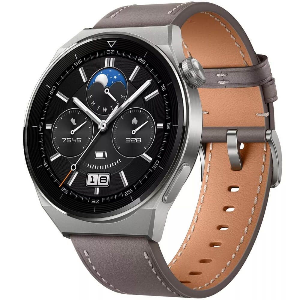 Умные часы Huawei Watch GT 3 Pro, серый/кожа