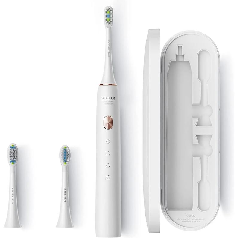 Электрическая зубная щетка Xiaomi Soocas X3U Electric Sonic Toothbrush (футляр, 3 насадки), белый