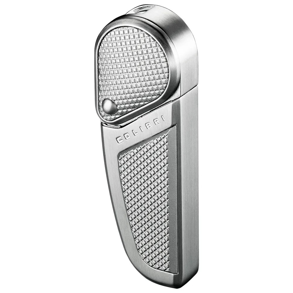 Газовая зажигалка турбо Colibri OF LONDON Revolution Satin Silver & Satin Silver Accent
