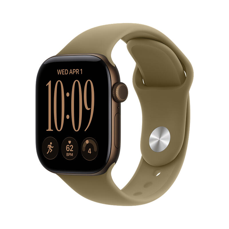 Apple Watch Series 12 42mm Dark Bronze Aluminum Case with Olive Sport Band M/L