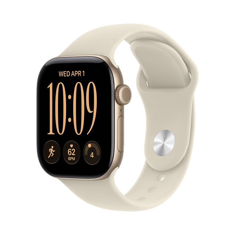 Apple Watch Series 12 42mm Light Gold Aluminum Case with Sand Sport Band M/L